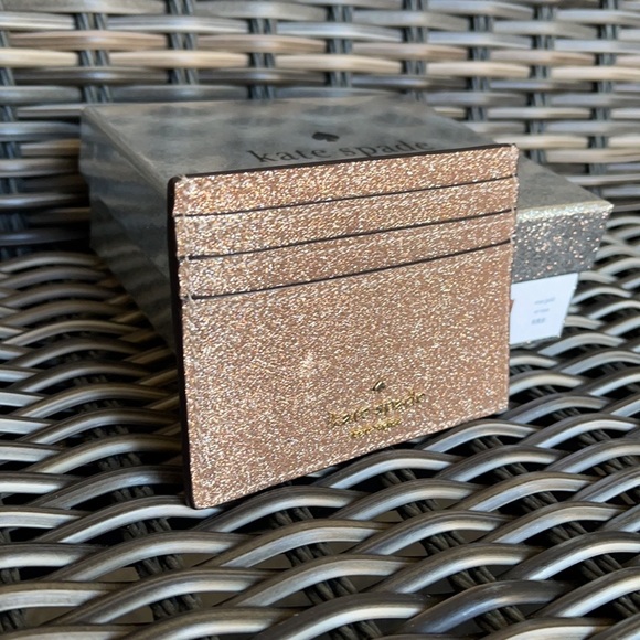 Kate Spade Shimmy Glitter Boxed Small Card Holder - Picture 12 of 16